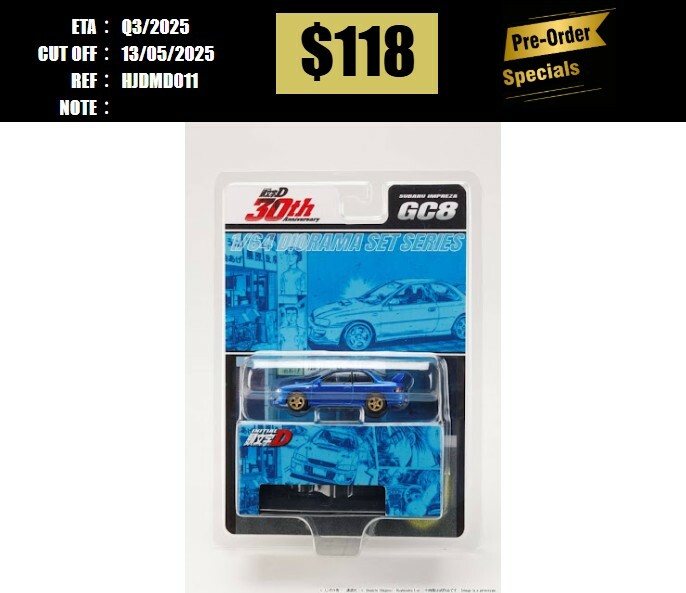 PO-$118 * HOBBY JAPAN * 1:64 SUBARU IMPREZA / INITIAL D [OD27/04]