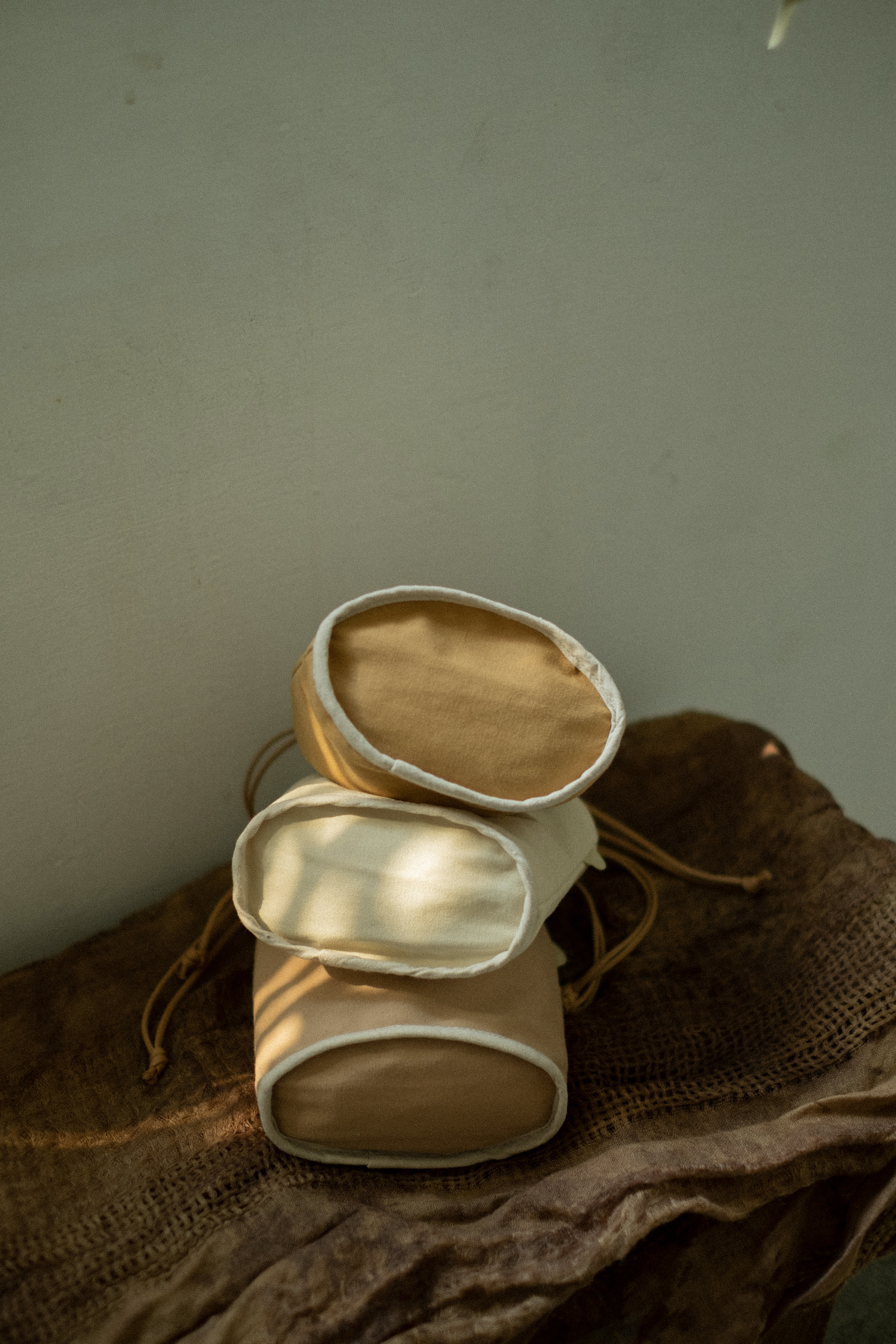 有底分層束口袋