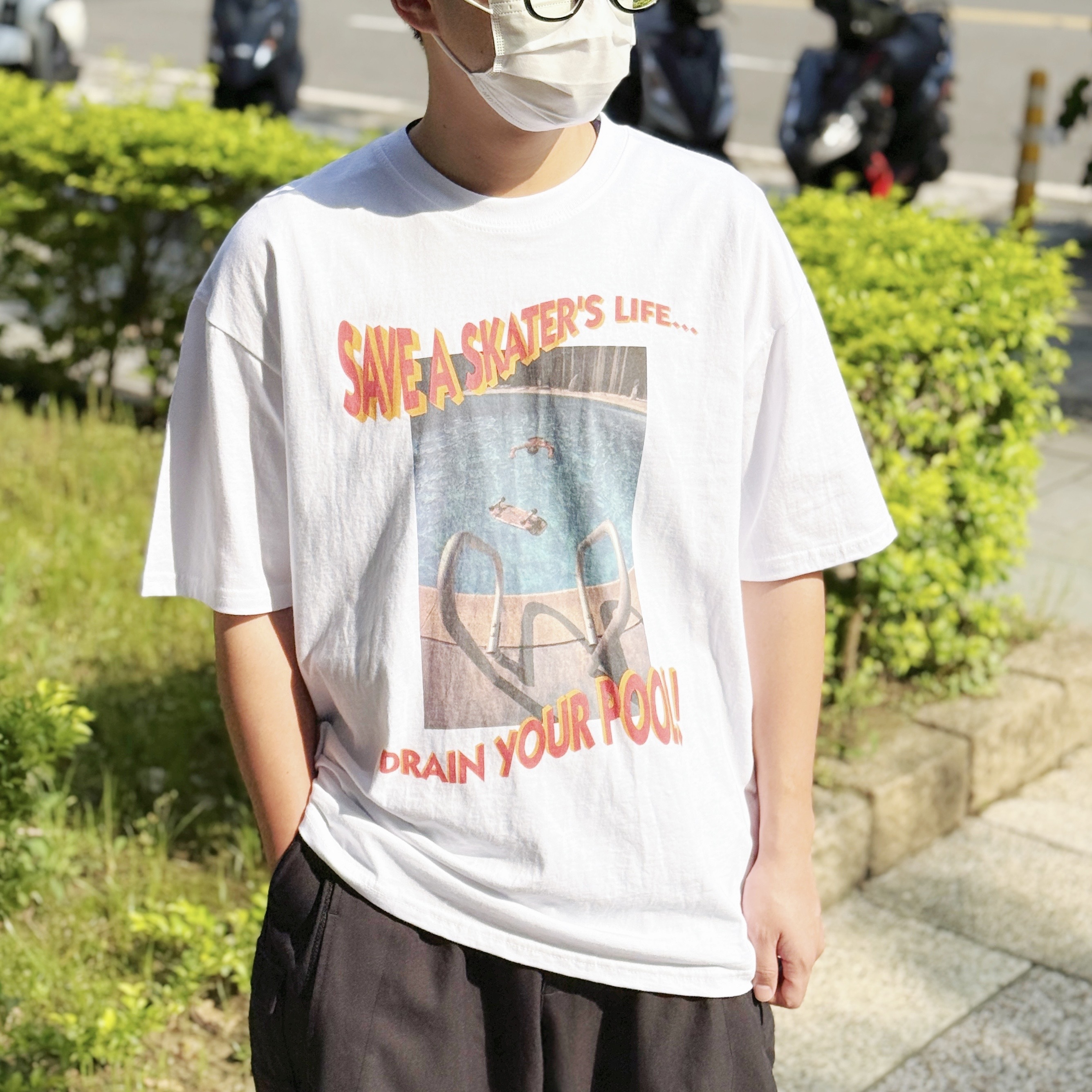 正韓 RUMOR 泳池圖 印花短袖 上衣 三色 春夏服飾 韓國服飾 復古