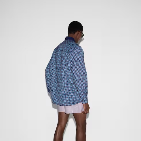 Gucci GG vichy cotton wool jacquard shirt