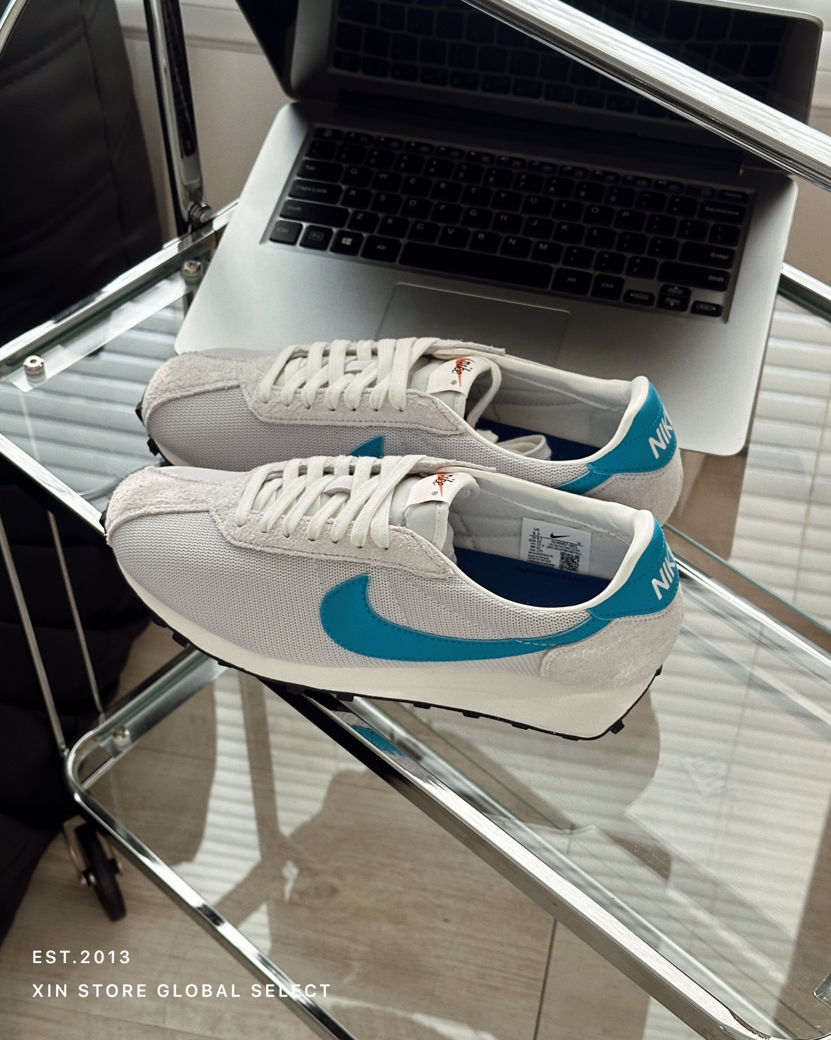 【現貨】Nike LD-1000  Vast Grey Blue Lagoon 復古 麂皮 透氣網布 灰藍