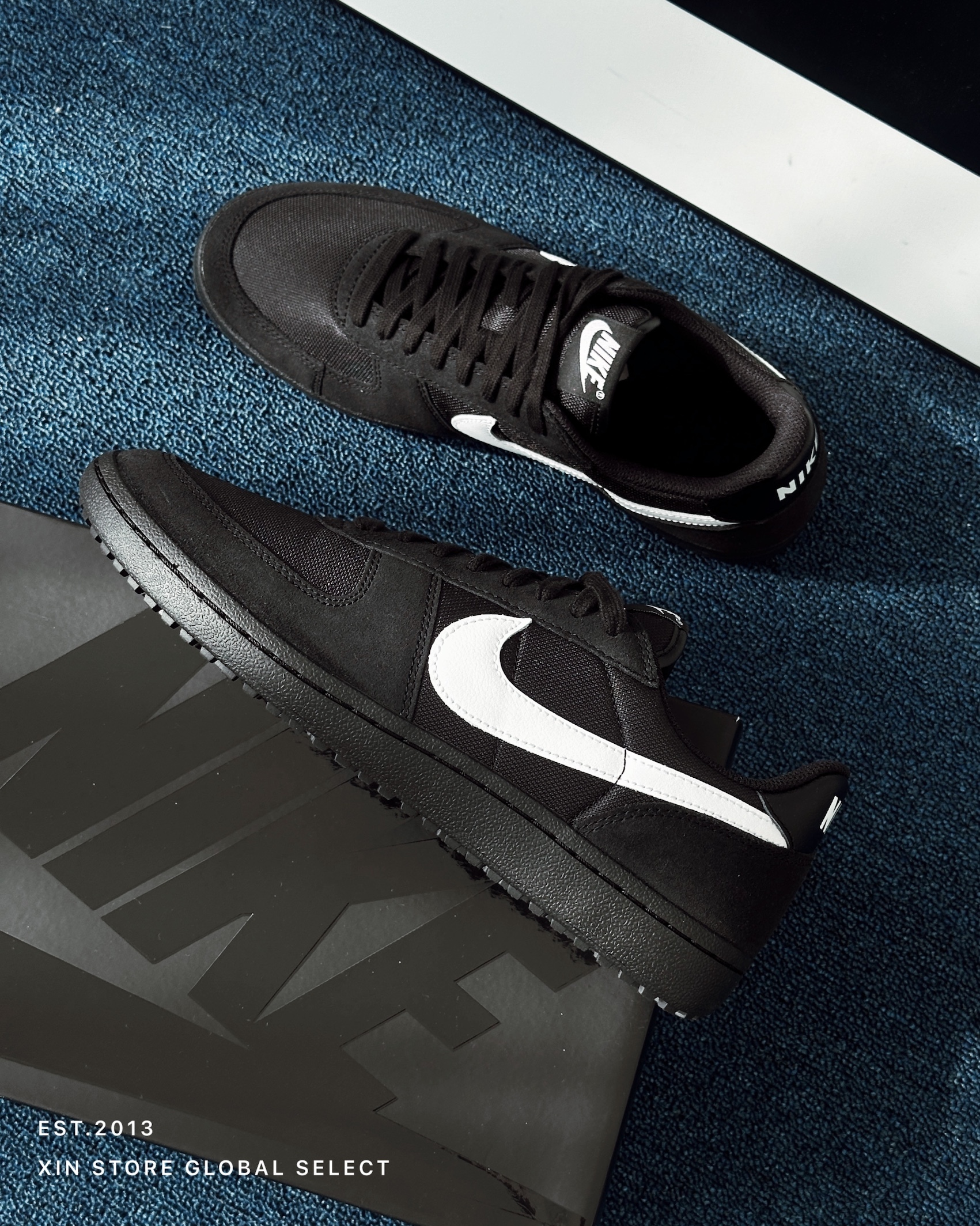 Nike Field General 麂皮 休閒 美式足球 橄欖球 復古 德訓鞋  黑白