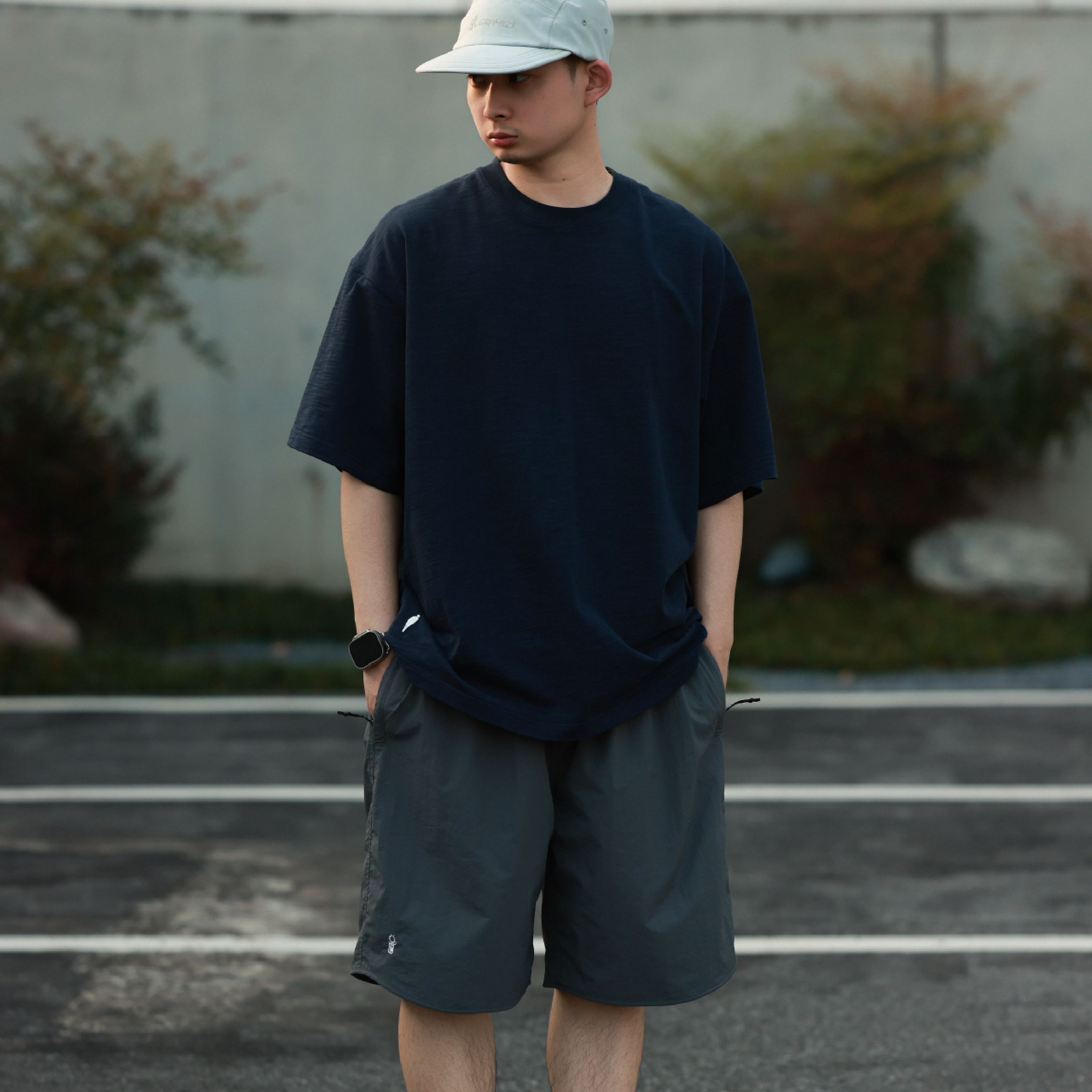 PIN SKTBS Logo Slub Tee 繡花竹節棉短Tee [P-T15]