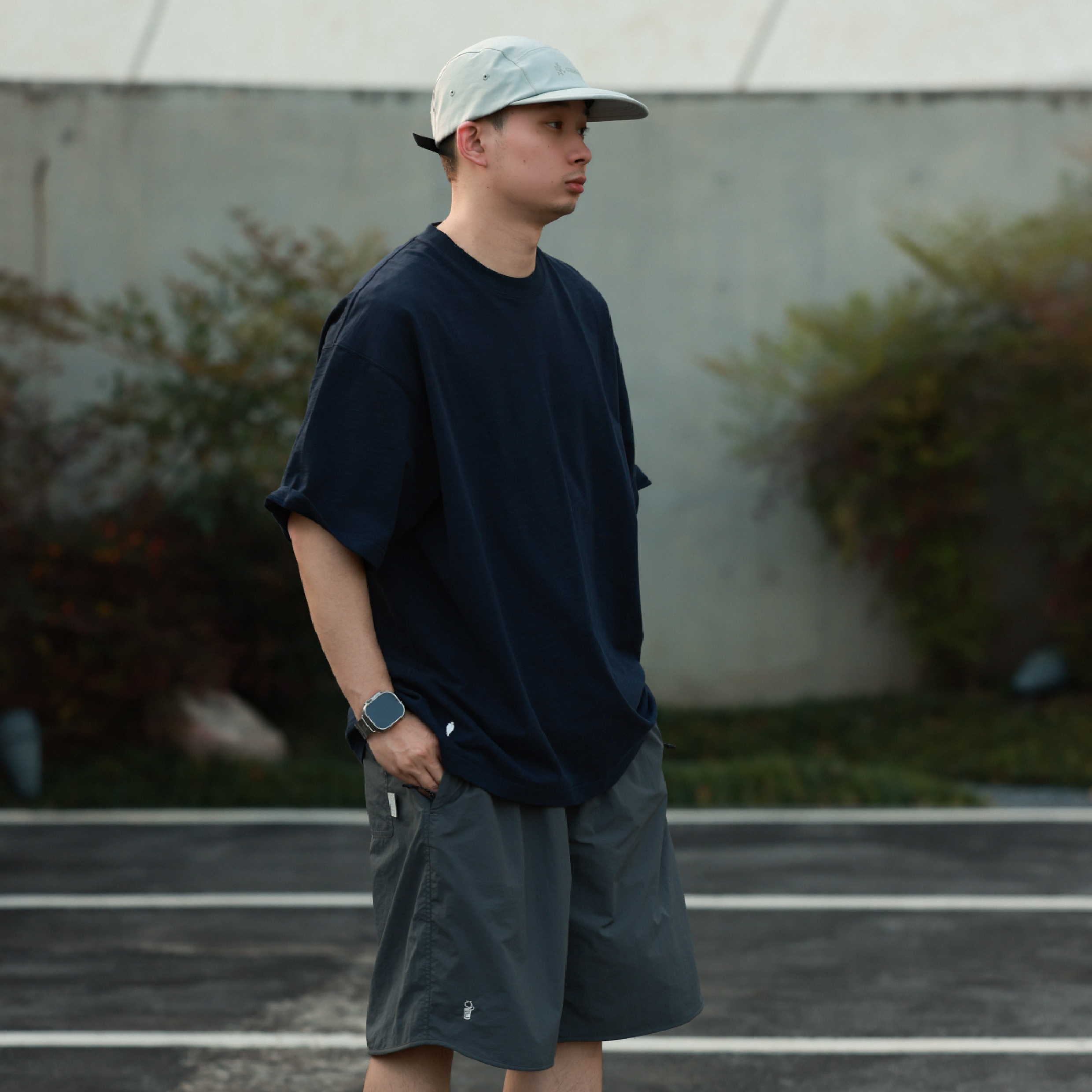 PIN SKTBS Logo Slub Tee 繡花竹節棉短Tee [P-T15]