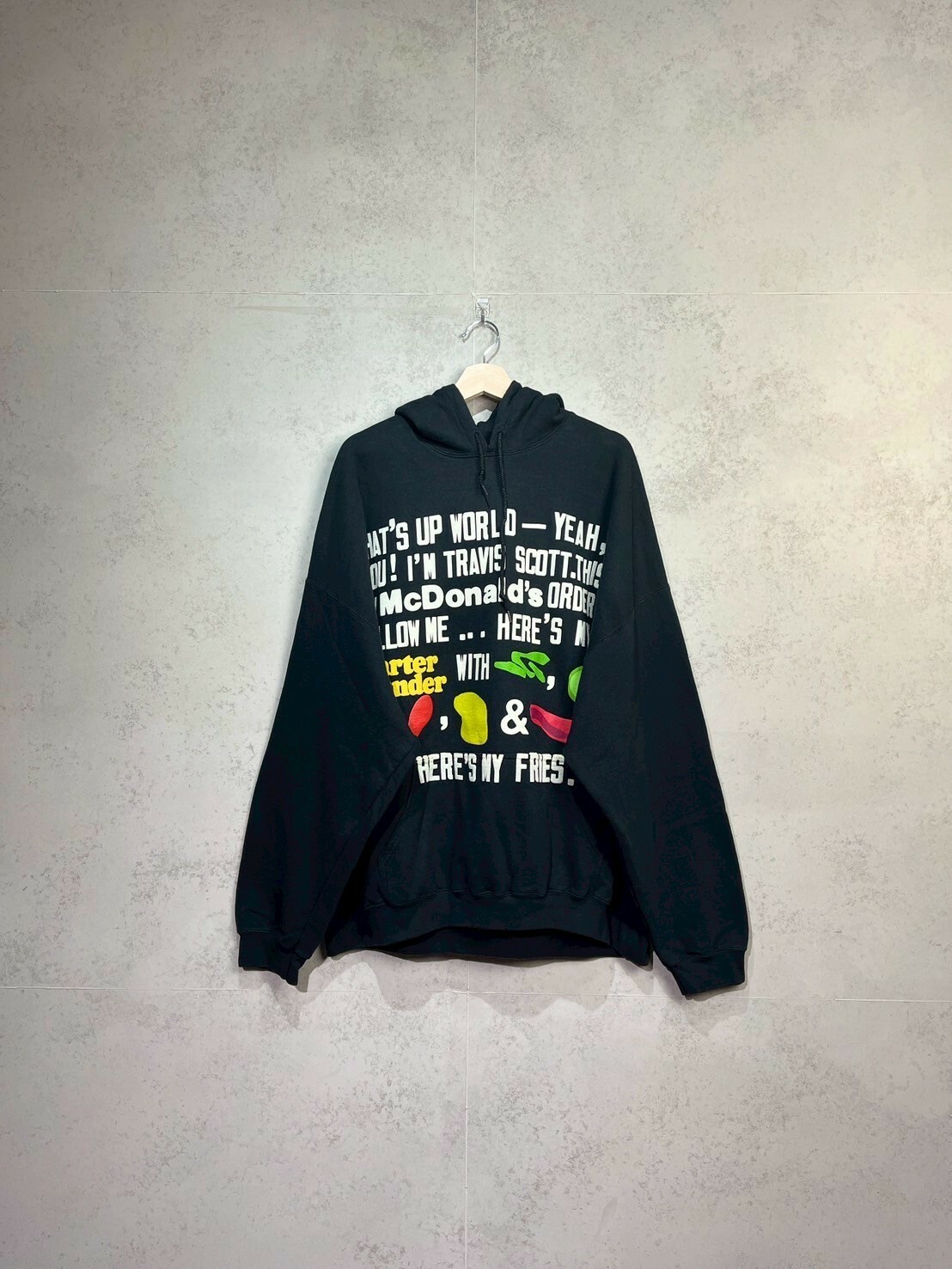 Cactus Jack Men's Travis Scott 2020 McDonalds CPFM 4 CJ Script Hoodie SIZE XXL