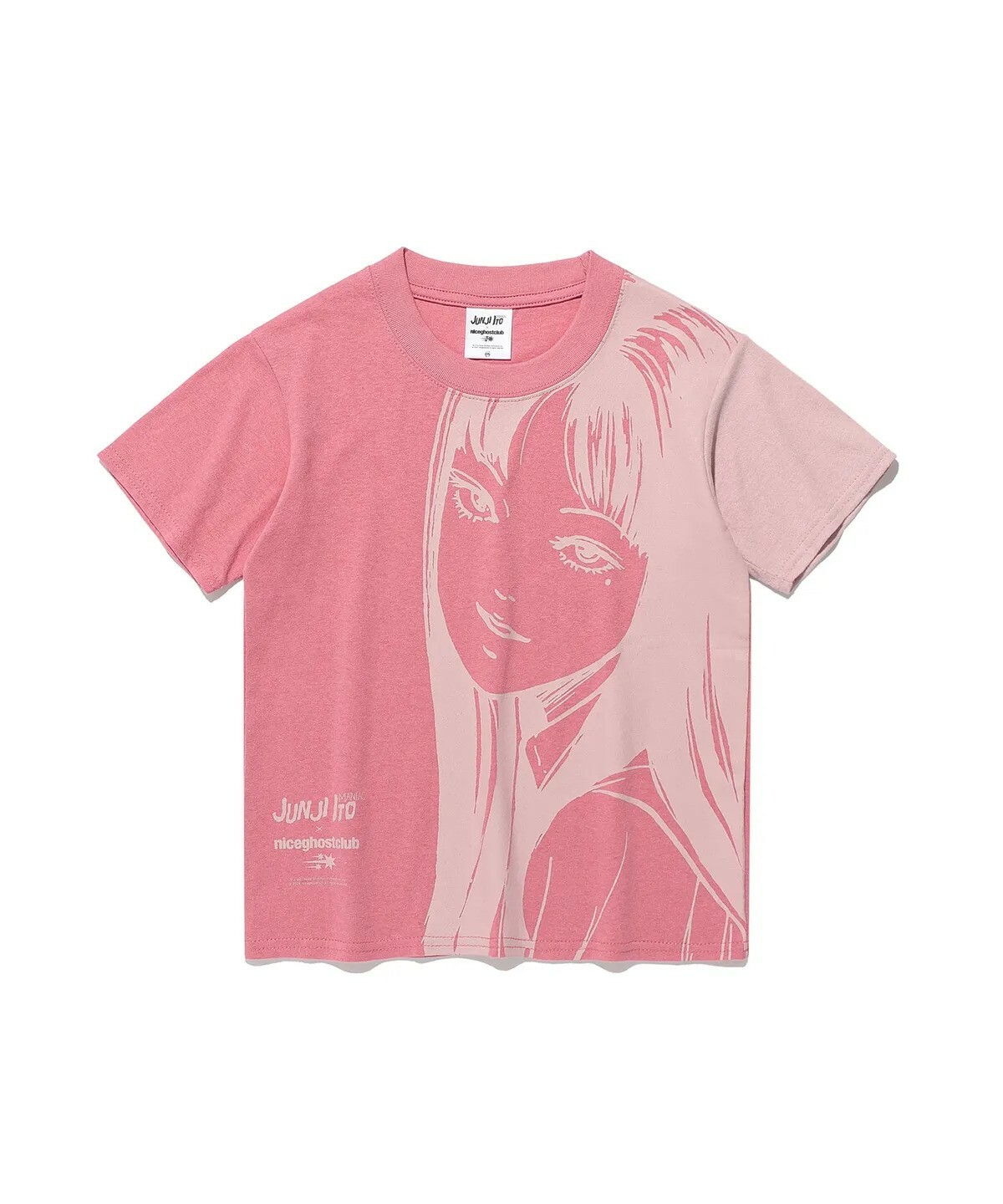 富江 X NICEGHOSTCLUB - JUNJI ITO MANIAC TOMIE SILHOUETTE MINI TEE (PINK)