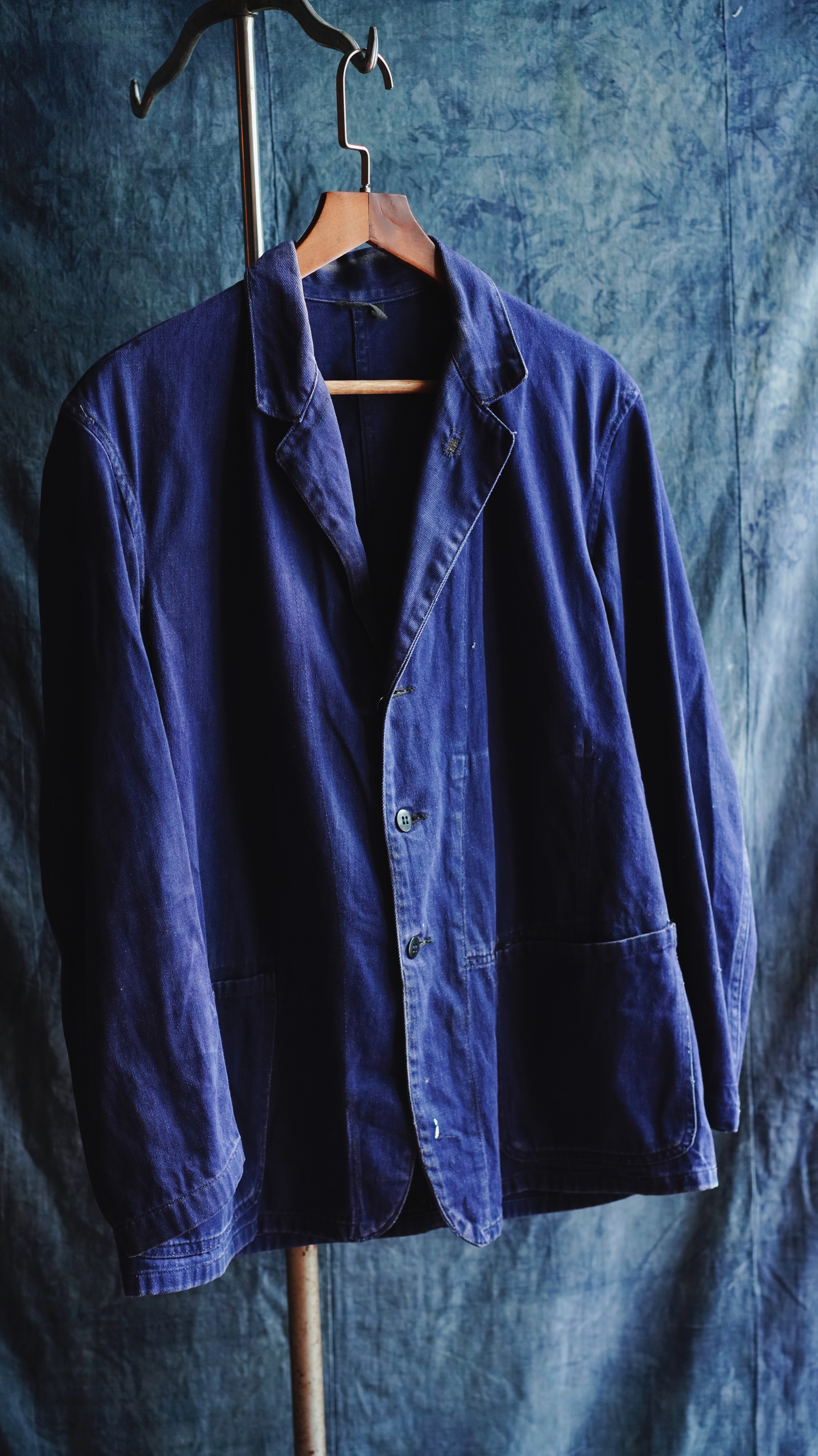 Original 1950s British Blue Cotton Cook Jacket / 50年代英軍原版廚師工作外套