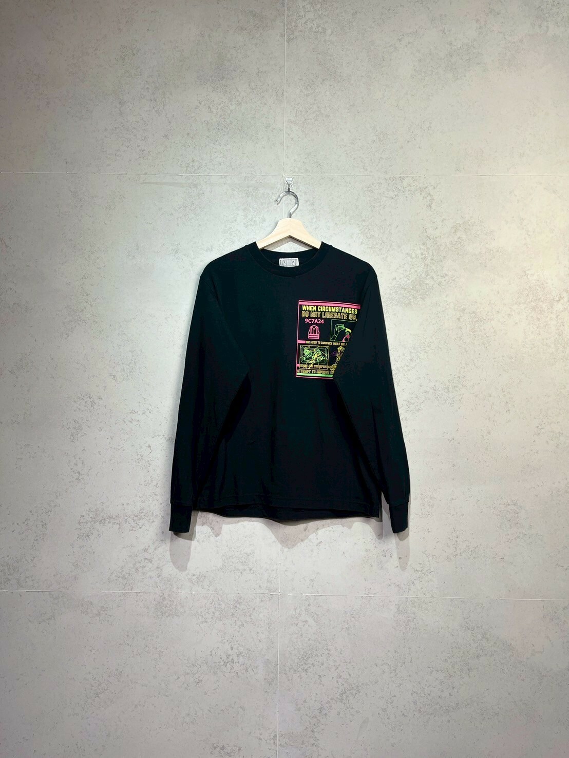 Cav Empt Graphic Print Crew Neck Henley SIZE S