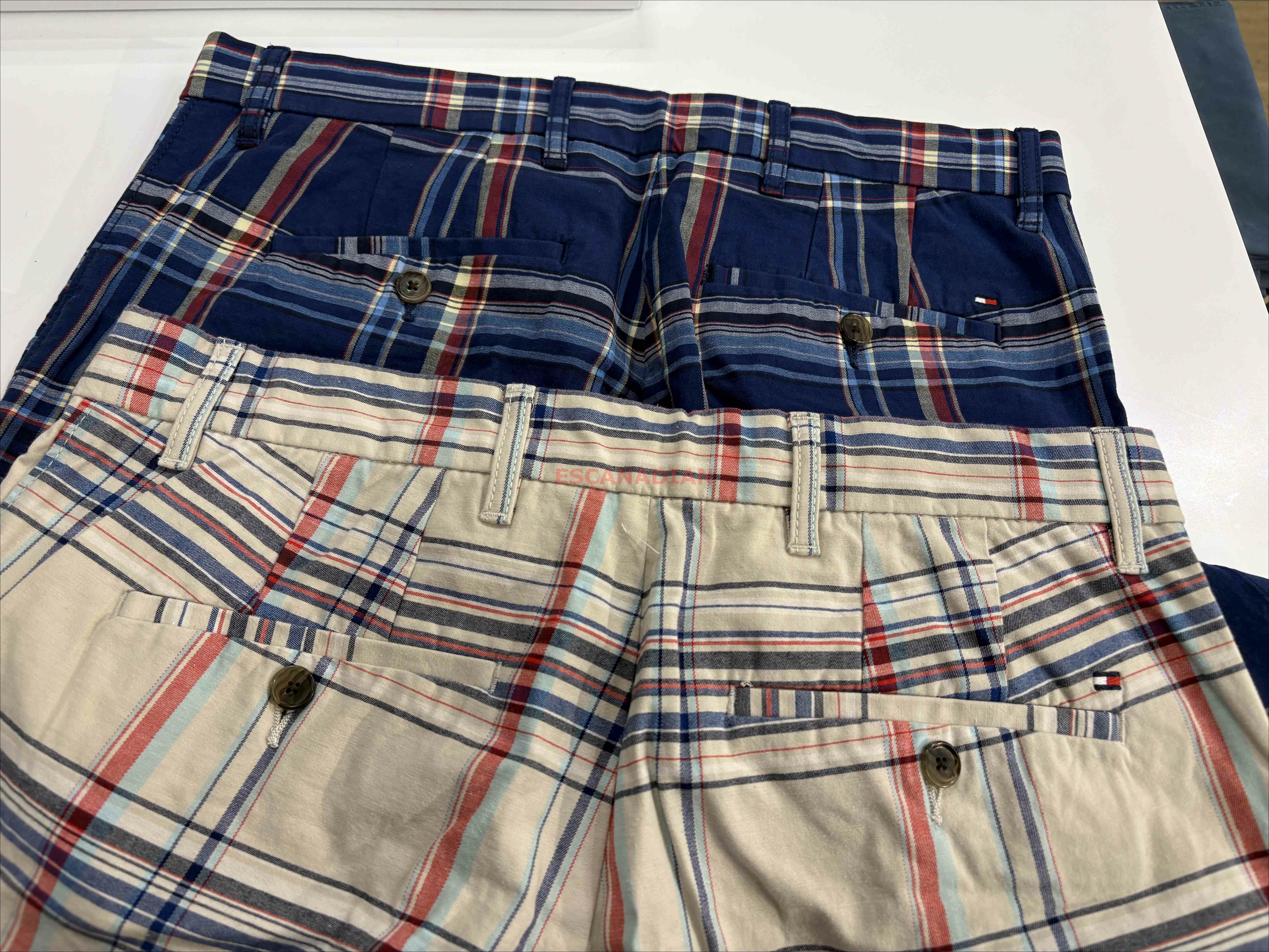 TOMMY 男大人 格紋 工作短褲 (長度9) (2色)