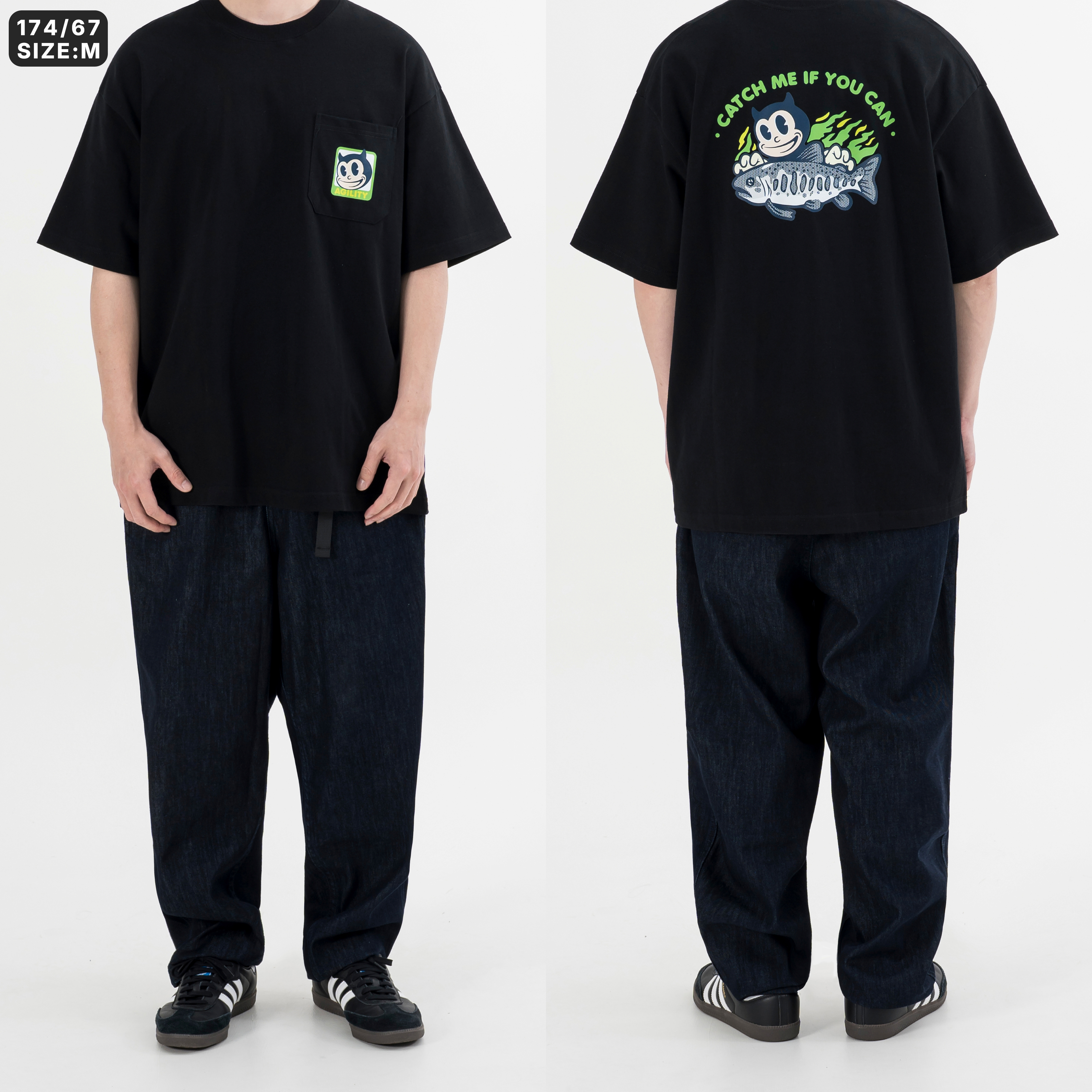 Coolmax Belt Wide Tapered Pants 涼感 錐形 牛仔長褲 [PTR-426]