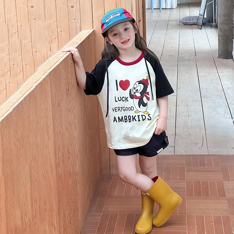 五色撞色袖日常上衣