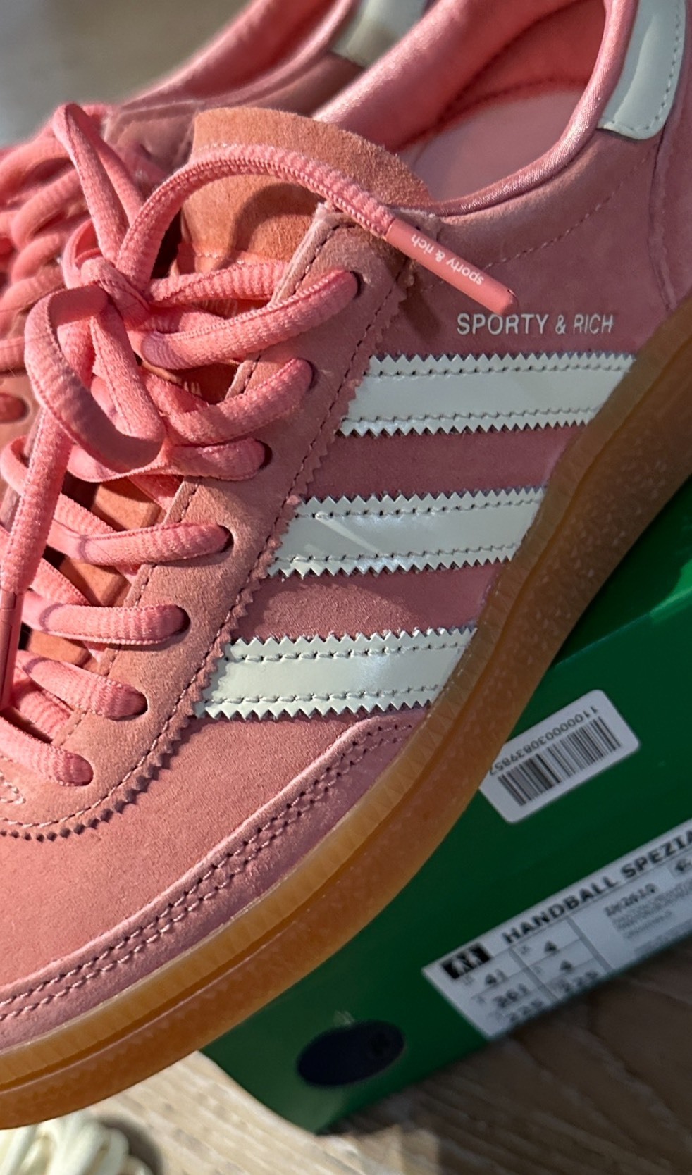 adidas Originals HANDBALL SPEZIAL 時尚休閒低幫板鞋 男女同款 粉色