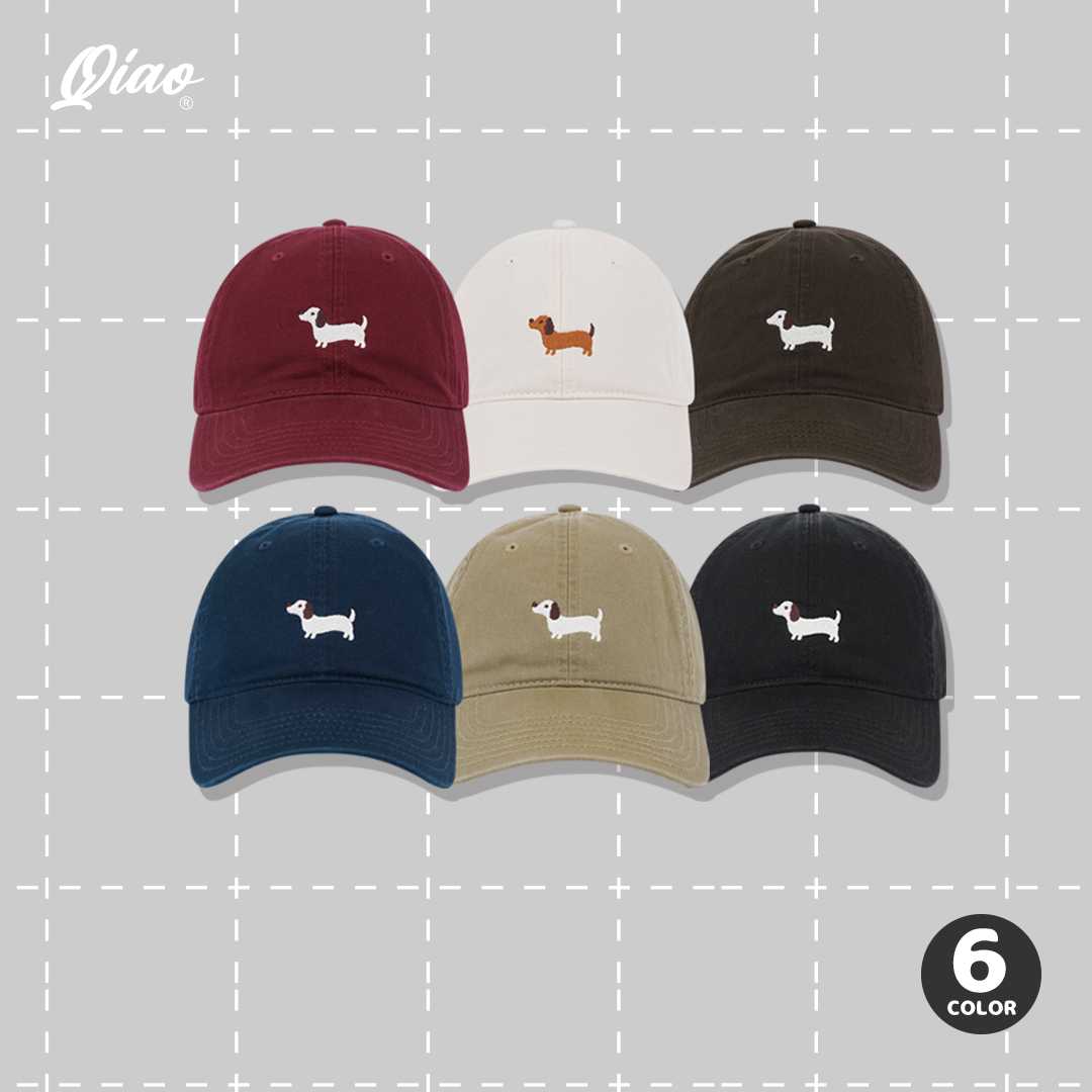 VINTAGE CAP - 小臘腸電繡水洗老帽 GR-013