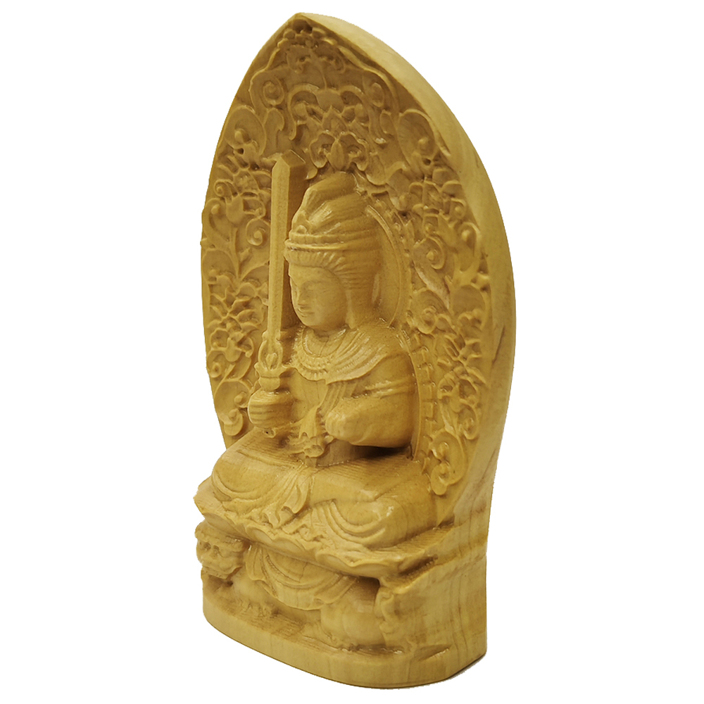 文殊菩薩{黃楊木}7公分【十方】153994
