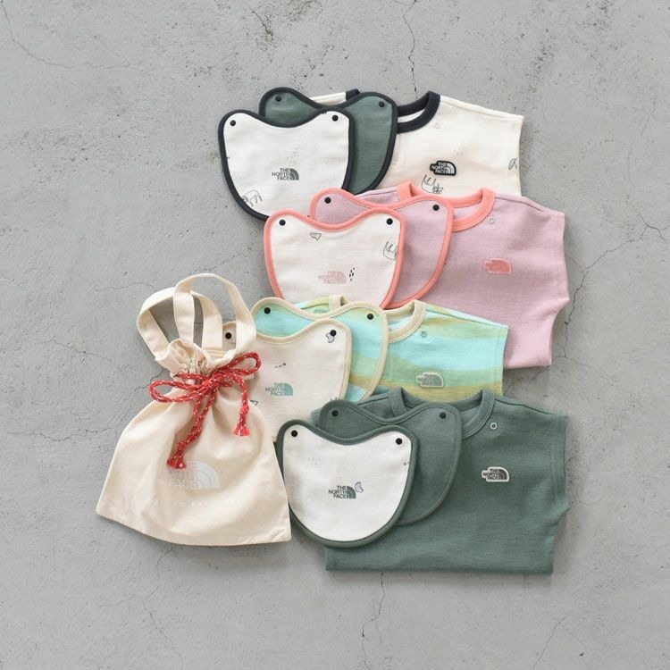 預購┃日本 THE NORTH FACE T TNF 嬰兒款 圍兜兜 連身衣 包屁衣 束口袋 送禮