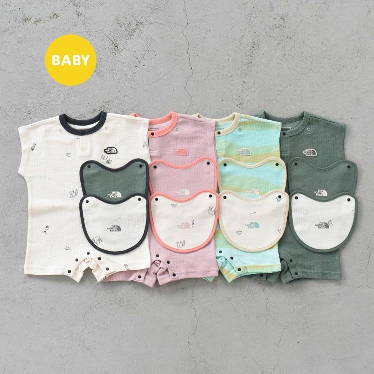 預購┃日本 THE NORTH FACE T TNF 嬰兒款 圍兜兜 連身衣 包屁衣 束口袋 送禮