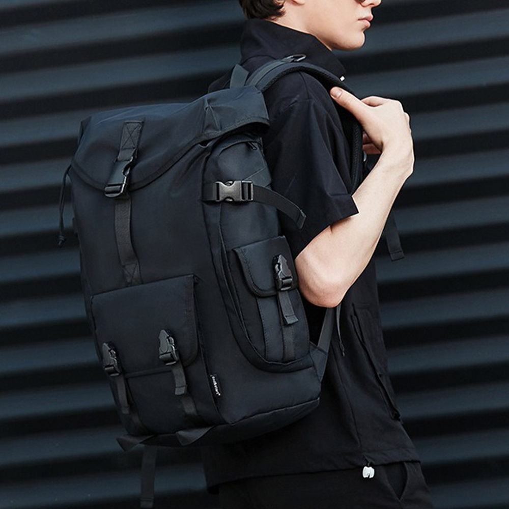 後背包 男包包 機能包 大容量包包 束口袋後背包 ins包包 書包 中性包包 雙肩包 黑色包包 旅行包 生日禮物 232