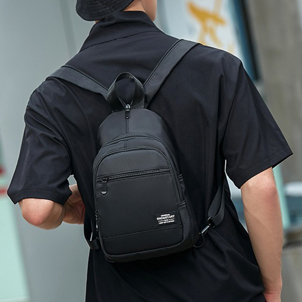 雙肩包 後背包 胸包 側背包 多功能包 兩用包 男生包包 大容量側背包 尼龍斜背包 黑色包包 韓國包包 中性包包 227