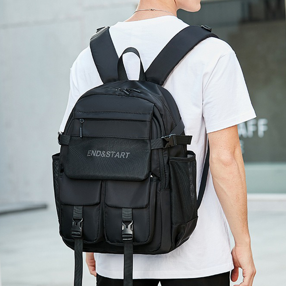 後背包 書包 減壓後背包 大容量包包 黑色後背包 韓國書包 休閒包包 旅行包 大學生後背包 電腦包 雙肩包 禮物 226