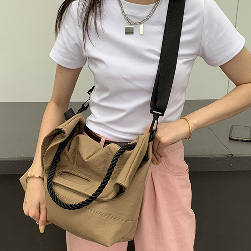 托特包 女包包 側背包 斜背包 水桶包 休閒包包 工裝包包 粗繩提把包 大容量包包 大包包  簡約包包 上班包包 487
