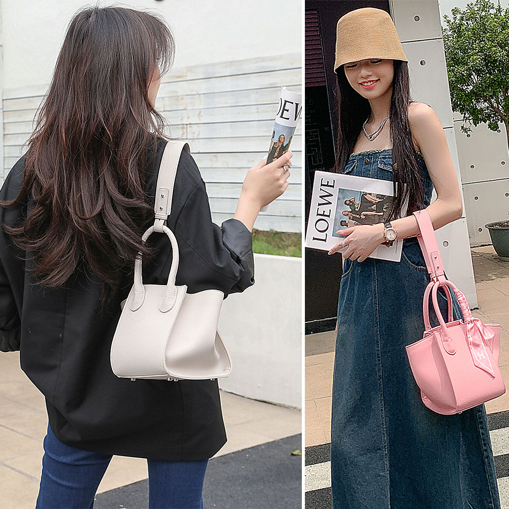 菜籃子 翅膀包 真皮包包 手提包 水桶包 精品包包 鞦韆包 百搭包包 單肩斜挎包 媽媽包 韓國包包 子母包 066