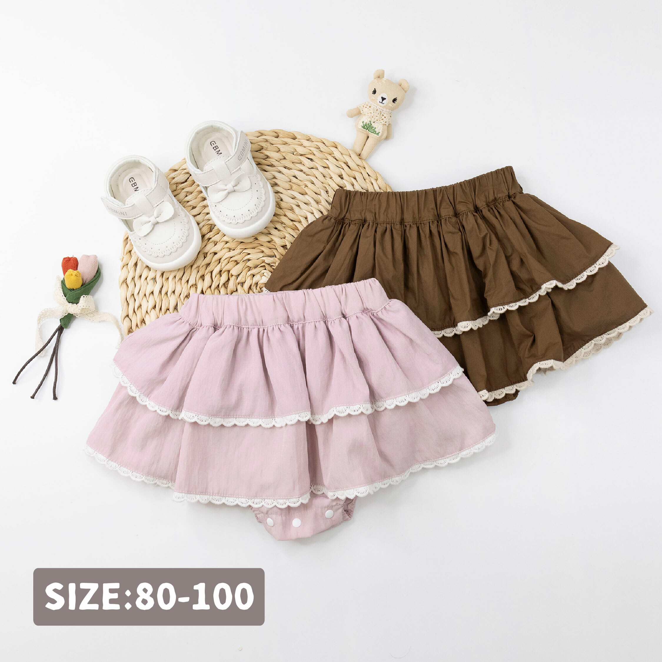 【JG0501】草莓巧克力蛋糕裙屁屁褲＊二色