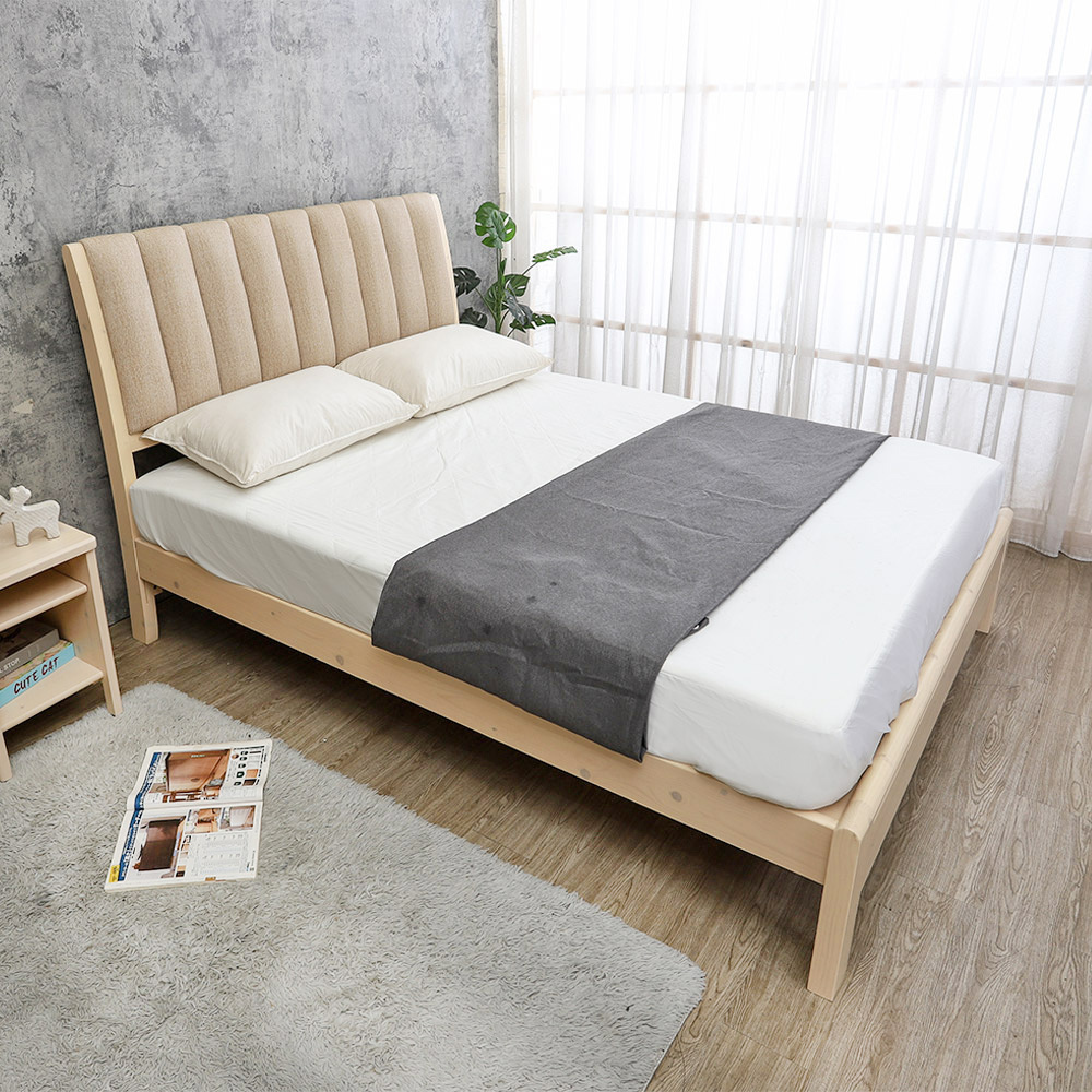 森林家具 瑞伊耐磨皮革實木床架/床組