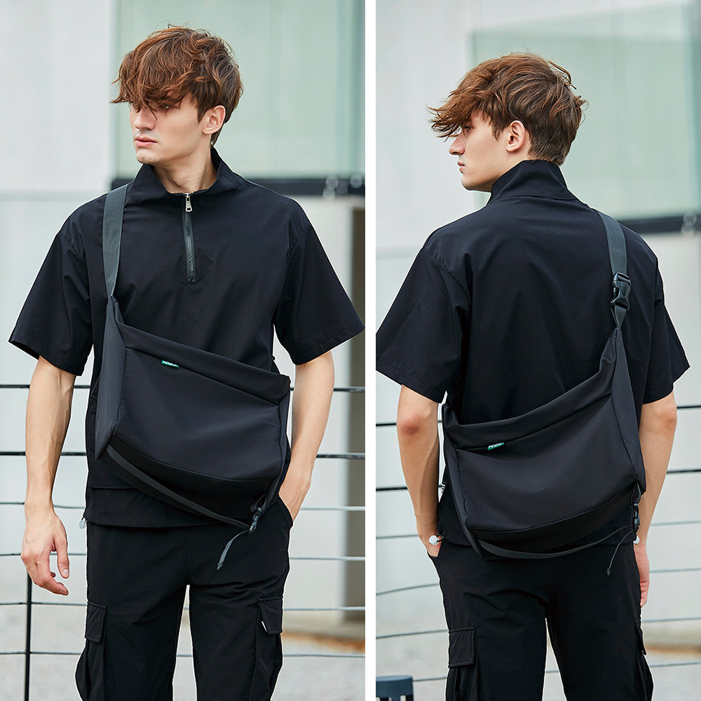 日系包包 尼龍包包 男生大包包 女生包包 單肩包 肩背包 書包 大學生書包 斜背書包 黑色斜背包 打球包包 206