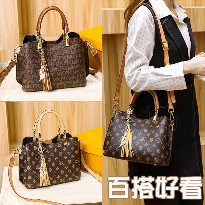 復古包包 時尚包包 女士手提包 2023新款女包 水桶包 撞色包包 單肩包 斜背包 女生包包 女包包 通勤包 444