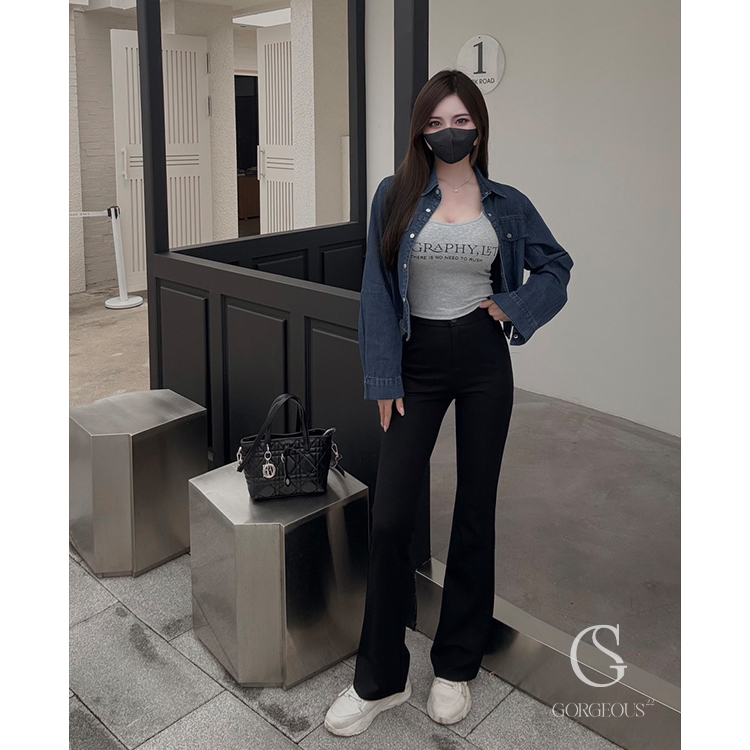 A43 現貨「一眼命定！必收高彈激瘦褲」