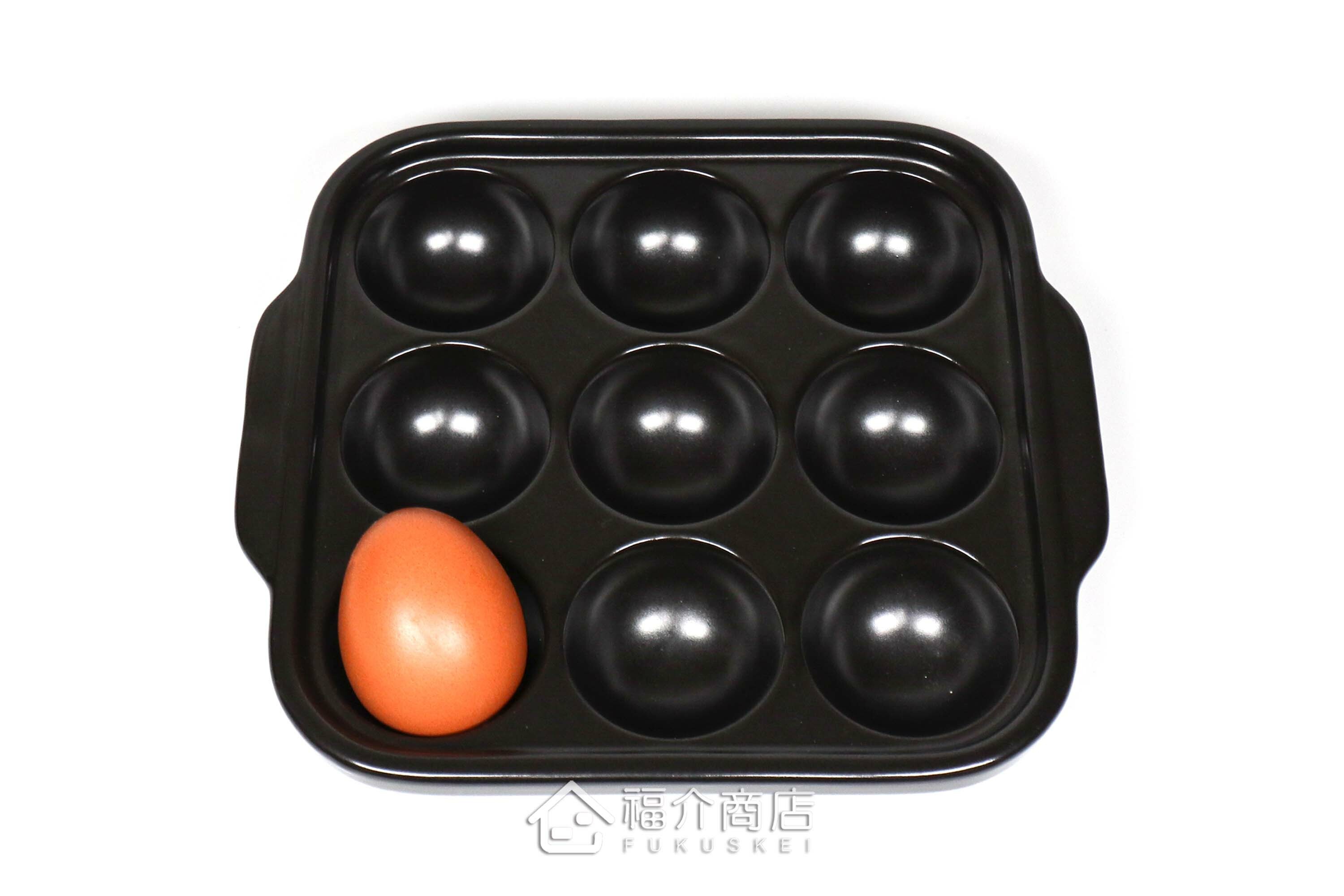 製作章魚燒的耐熱陶瓷烹飪器與土雞蛋