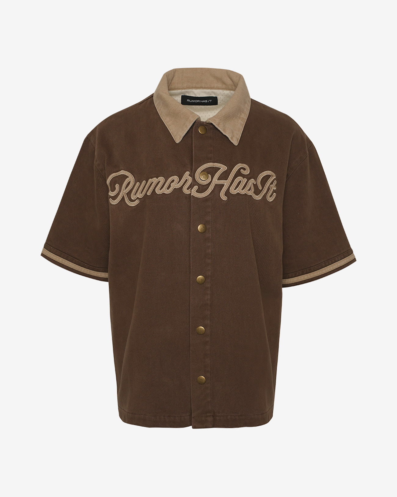 Washed Brown Baseball Shirt