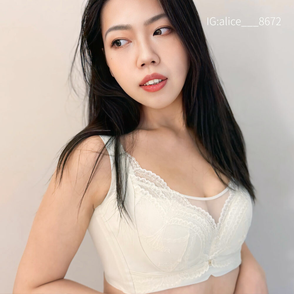 D-F杯【白月光】杏色 空氣杯 全包覆調整型 軟鋼圈內衣