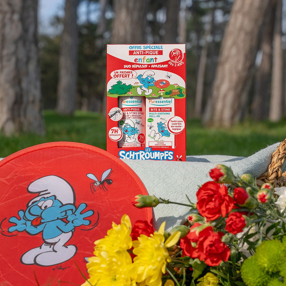 全效防蚊聯名禮盒｜The Smurfs 藍色小精靈限定款贈飛盤