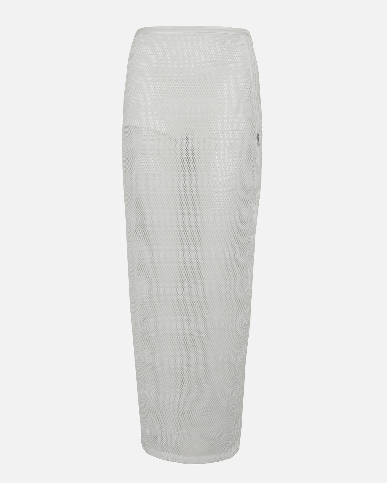 White Mesh Maxi Skirt