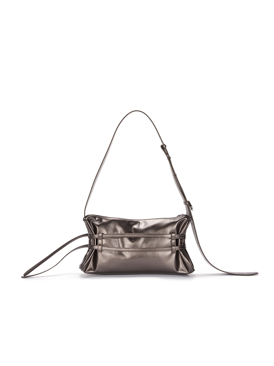 雙腰帶迷你包 深棕