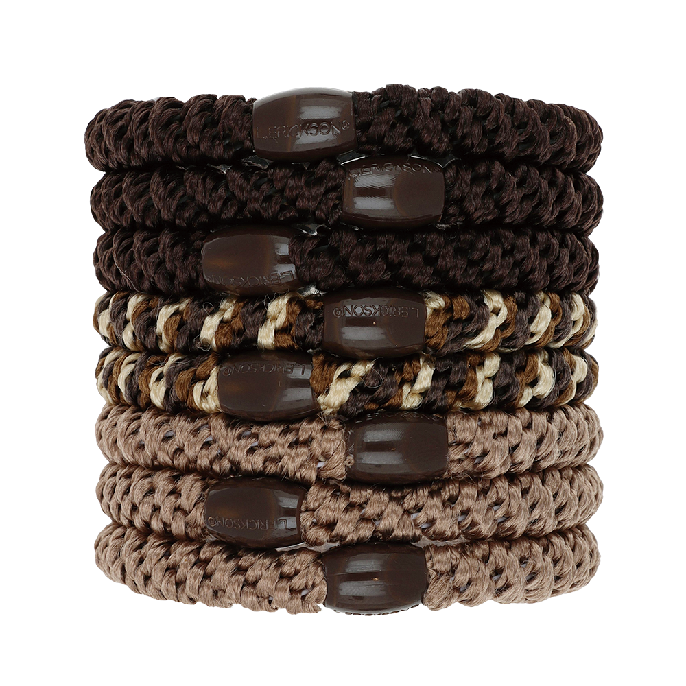 L. ERICKSON 彈力髮圈8入-粗版〈太妃糖色〉