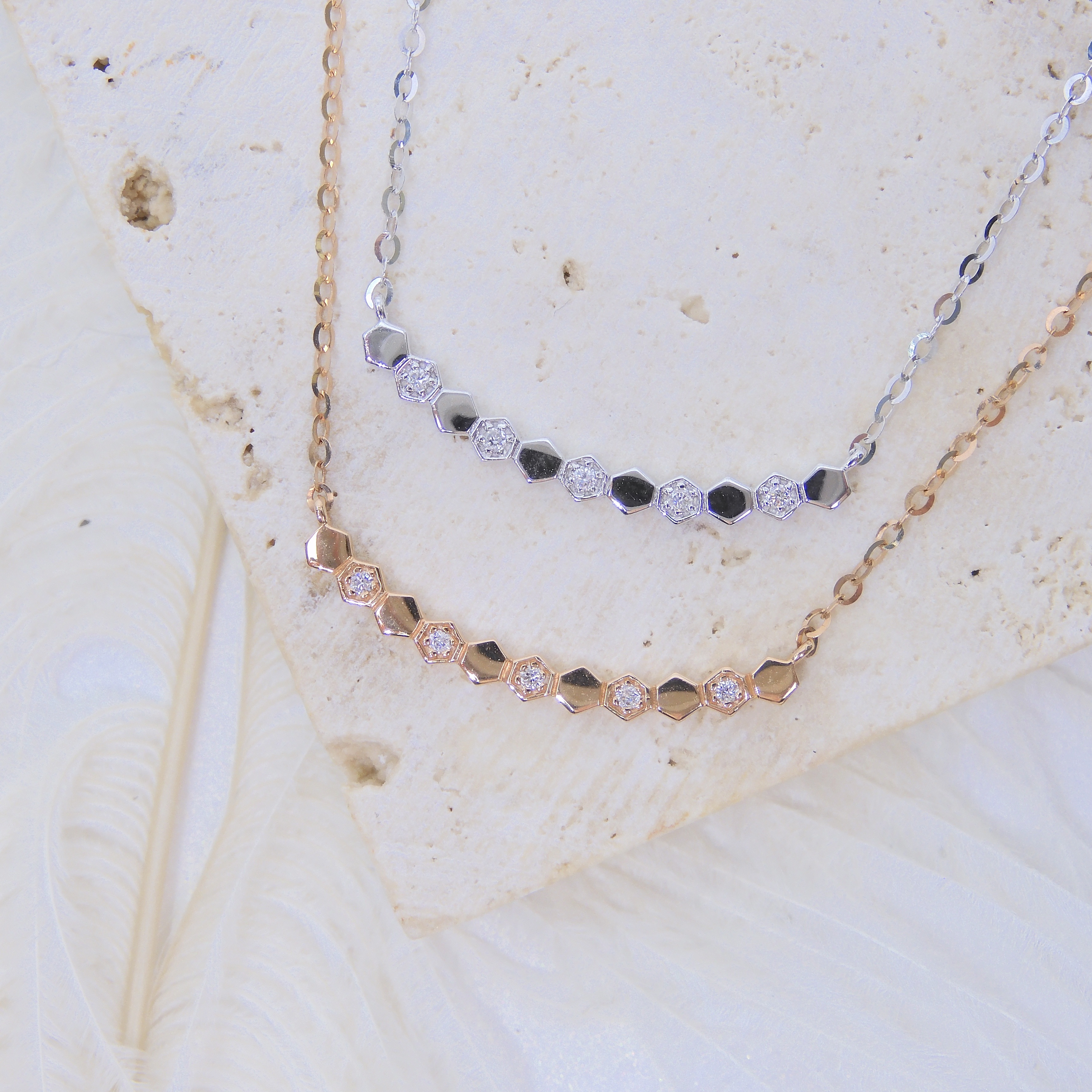 18K金 微笑鑽石項鏈