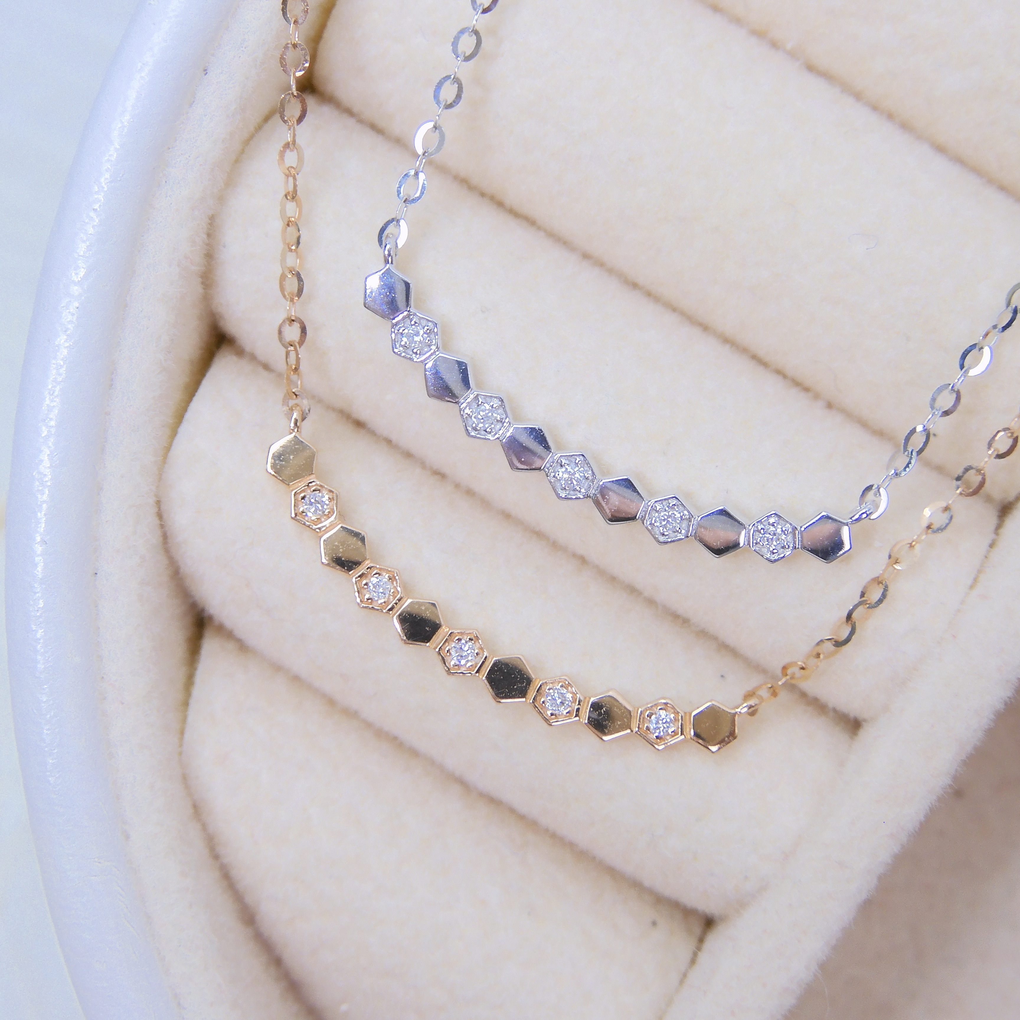 18K金 微笑鑽石項鏈