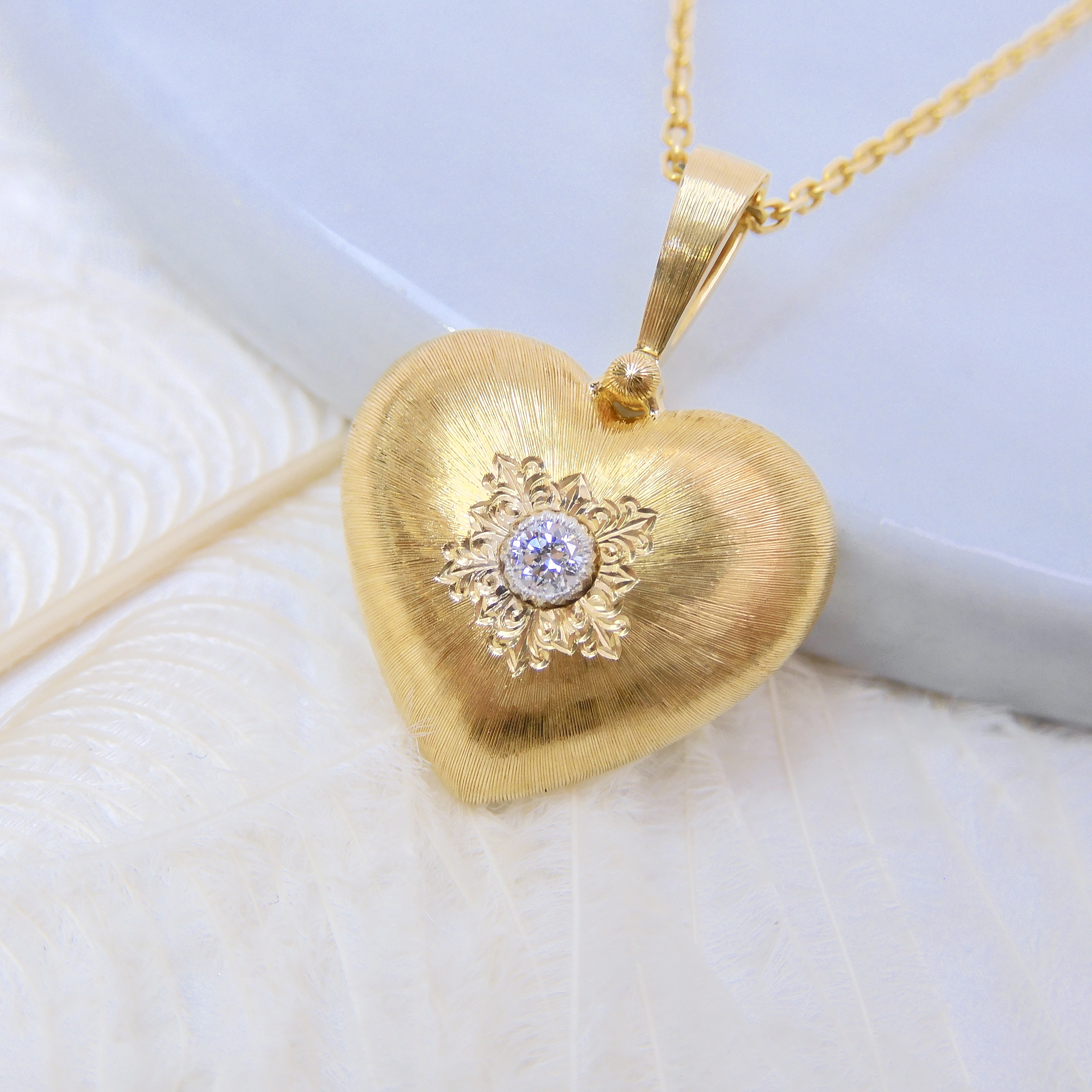 18K金 0.038ct 鑽石項鏈