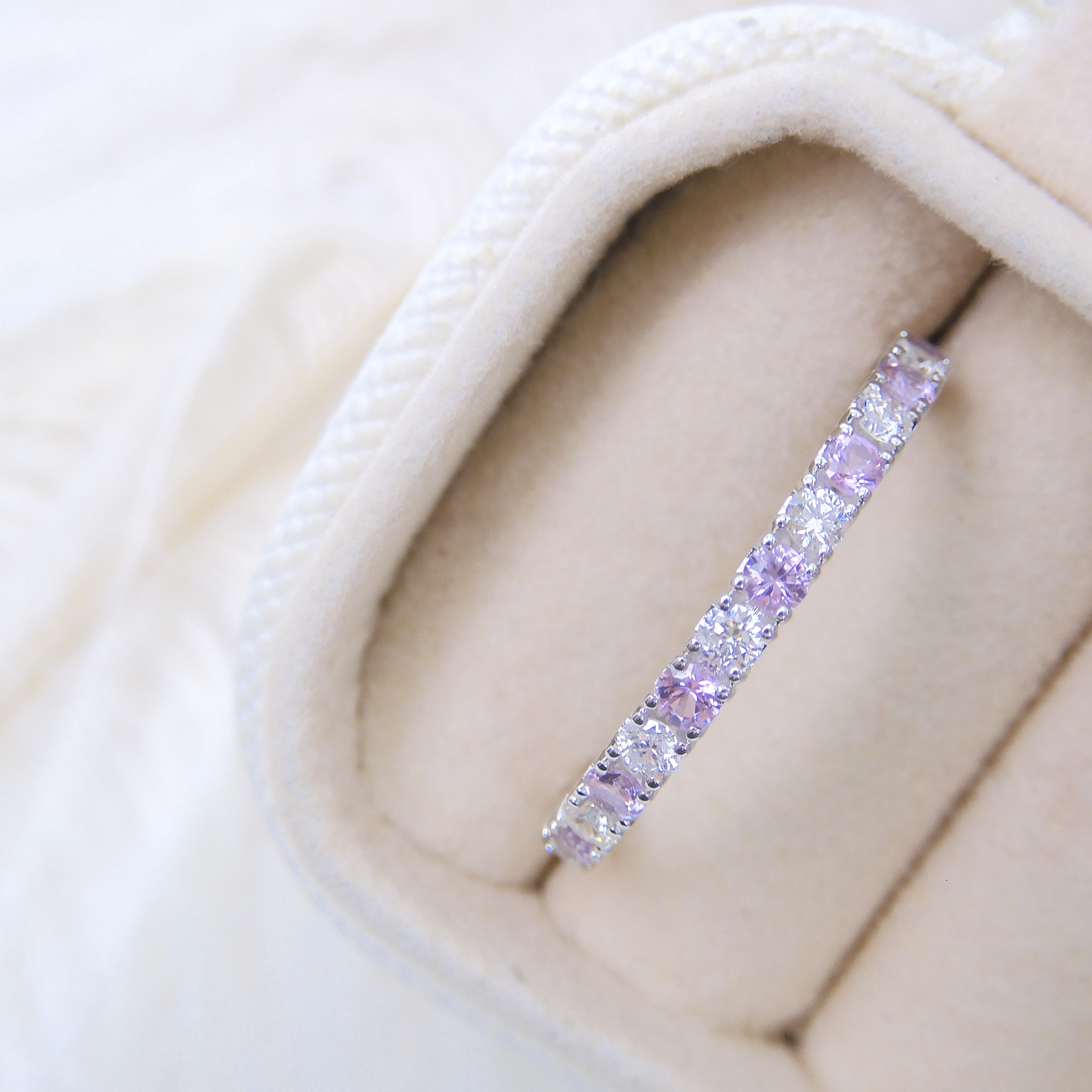 訂製 18K金 0.32ct 紫色藍寶石戒指