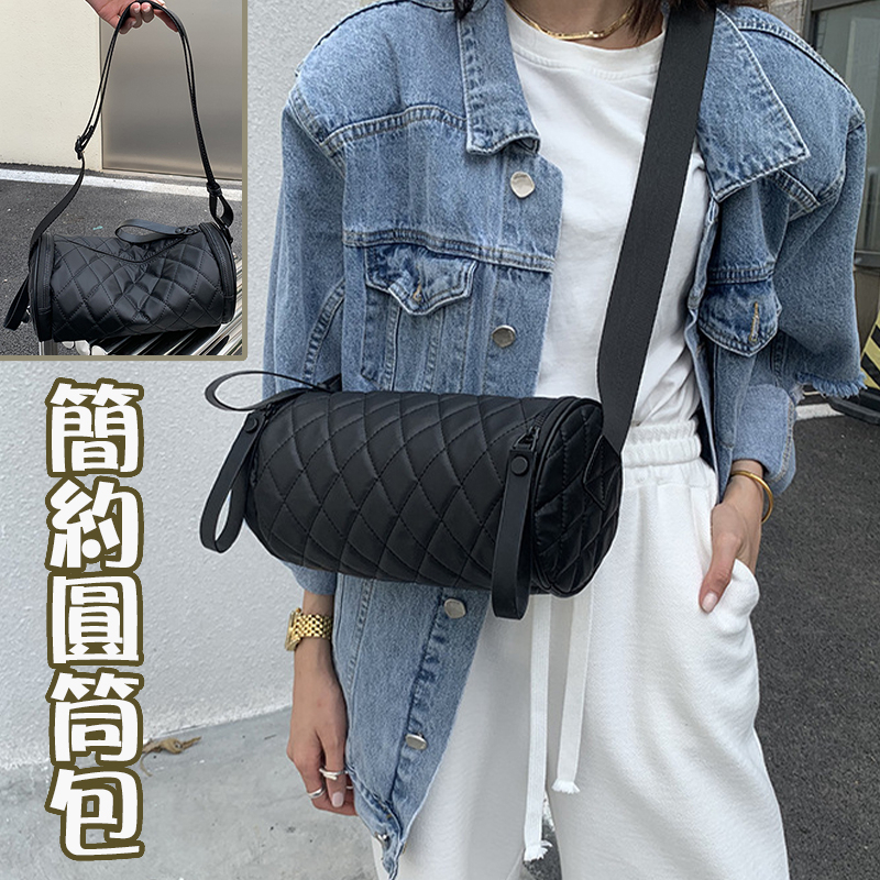 包包女 包包 圓筒包 側背包 防水包 斜背包女 小包包 側背小包 斜肩包 菱格包 小眾包包 精品包 閨蜜包包 394