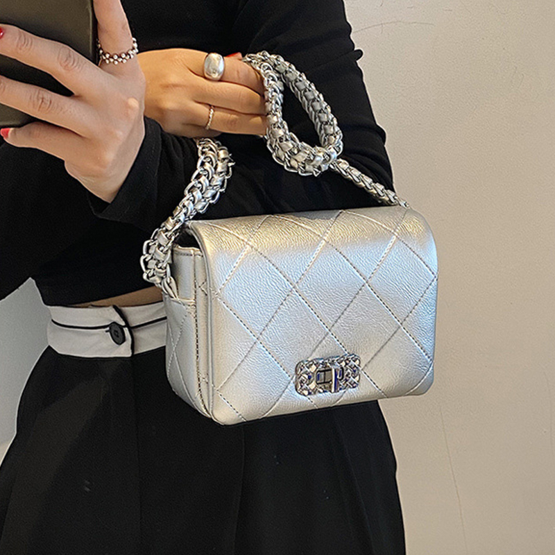 包包 包包女 鏈條包 腋下包 小香風包包 菱格鏈條包 收納包 小方包 韓國包包 復古包包 閨蜜包包 隨身小包 022