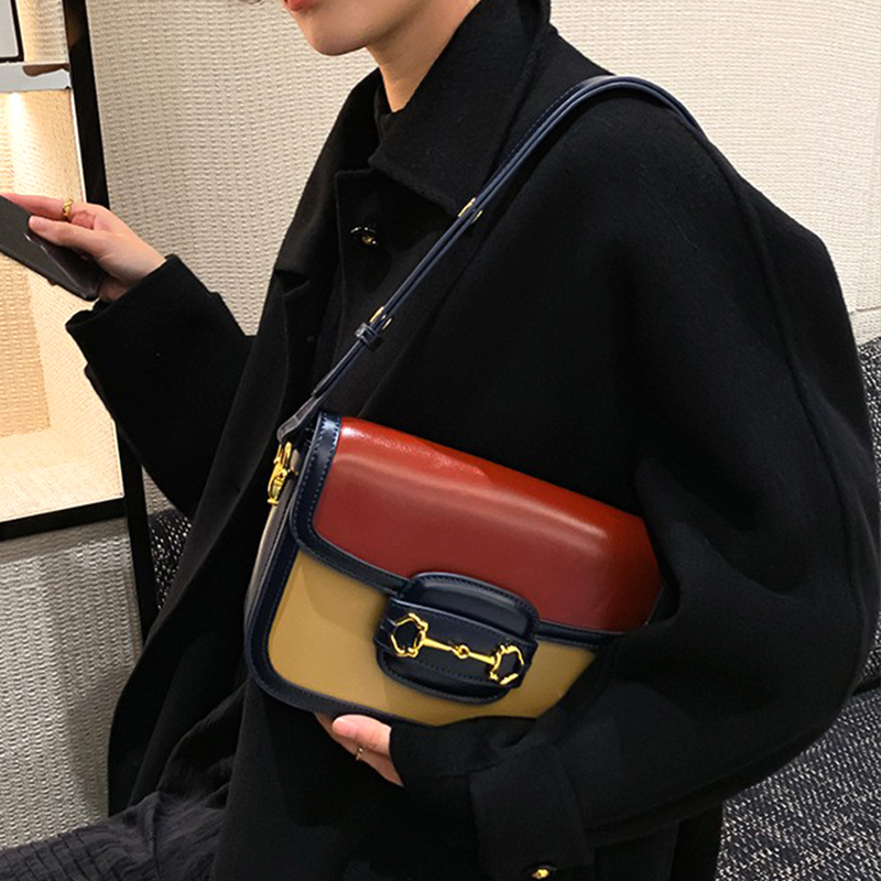 包包女 包包 真皮包包 背包女 斜背小包 肩背包 馬鞍包 皮革包包 斜背包 韓國包包 閨蜜包包 小眾包包 024