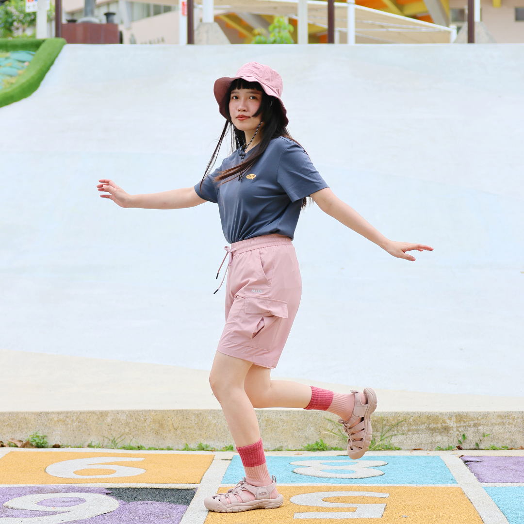ALLER 工裝機能鬆緊短褲 女款 (2色) 20AL3018
