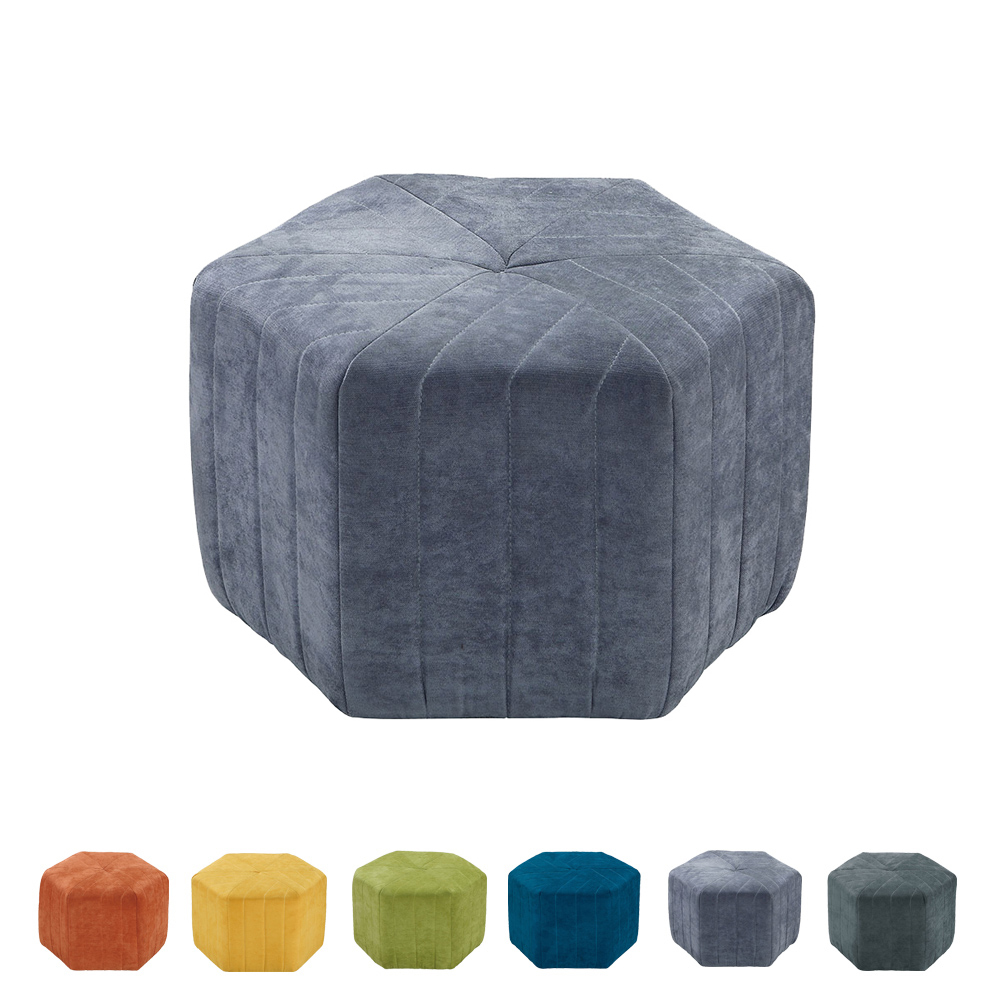 米希亞造型布面六角小椅凳/矮凳/小椅子/穿鞋椅/化妝椅(六色可選)