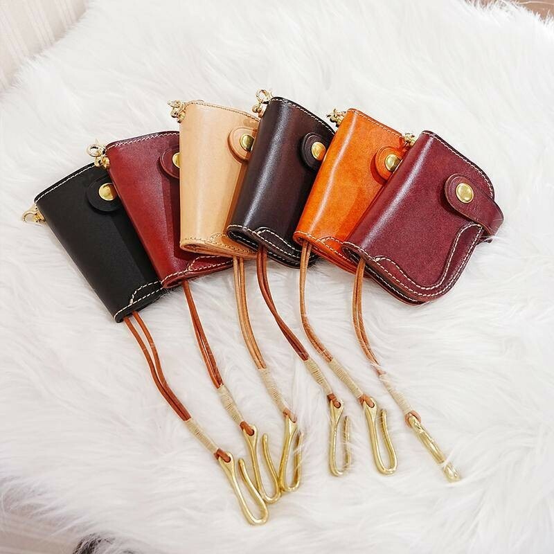 鑰匙收納包 女士錢包 鑰匙包 真皮鑰匙包 腰掛包 牛皮鑰匙包 多功能零錢包 造型鑰匙圈 復古零錢包 鑰匙扣 098