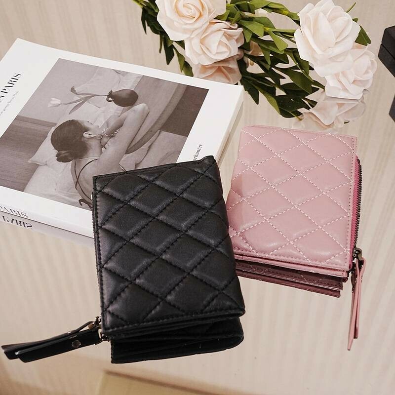 羊皮錢 女生錢包 真皮錢包  真皮短夾 真皮零錢包 二折中夾 拉鏈錢包 錢包 皮包 女皮包 包包 052