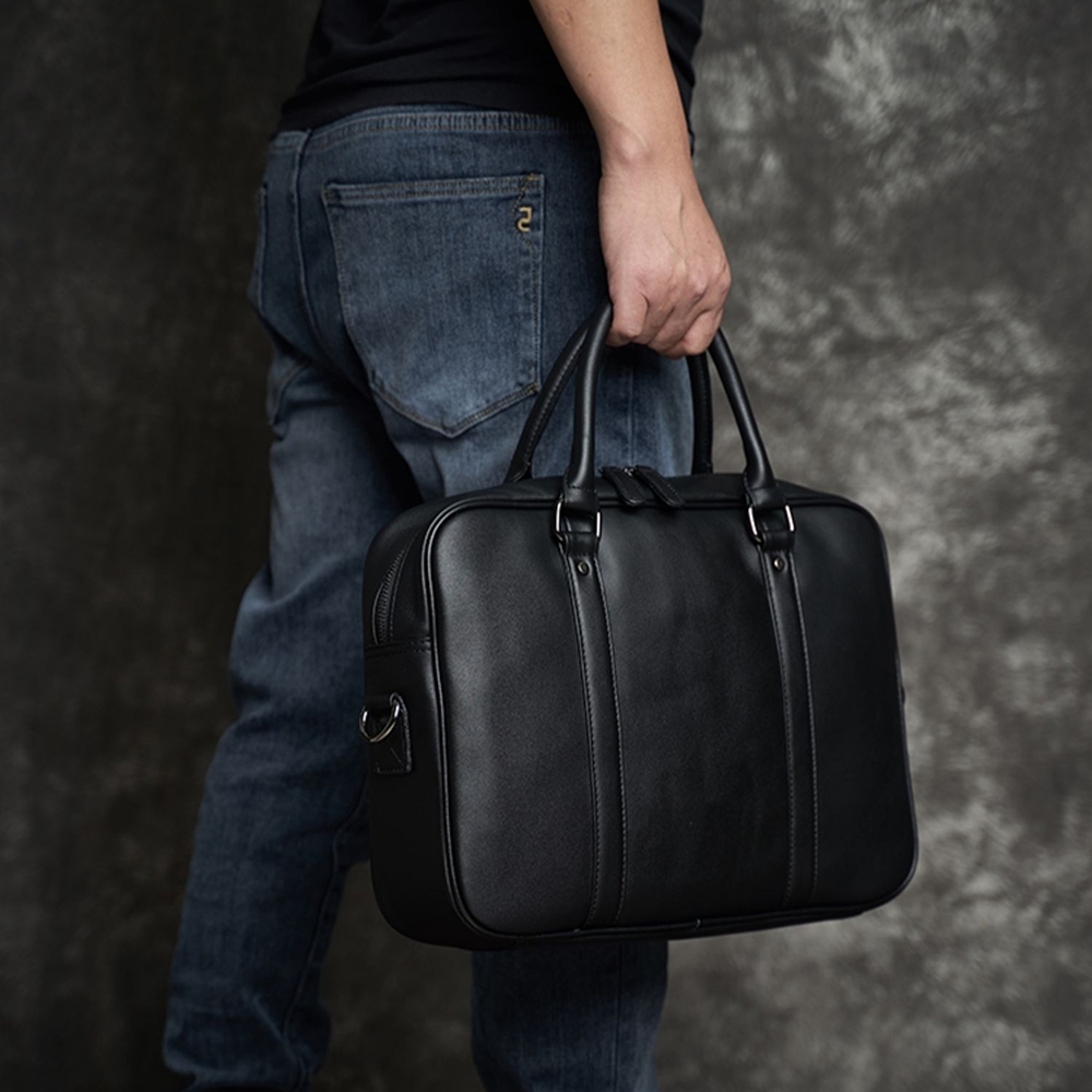 手提公事包 真皮公事包 手提電腦包 男生手提包 真皮公文包 男商務電腦包 大容量公事包 14吋電腦包 男生禮物 035