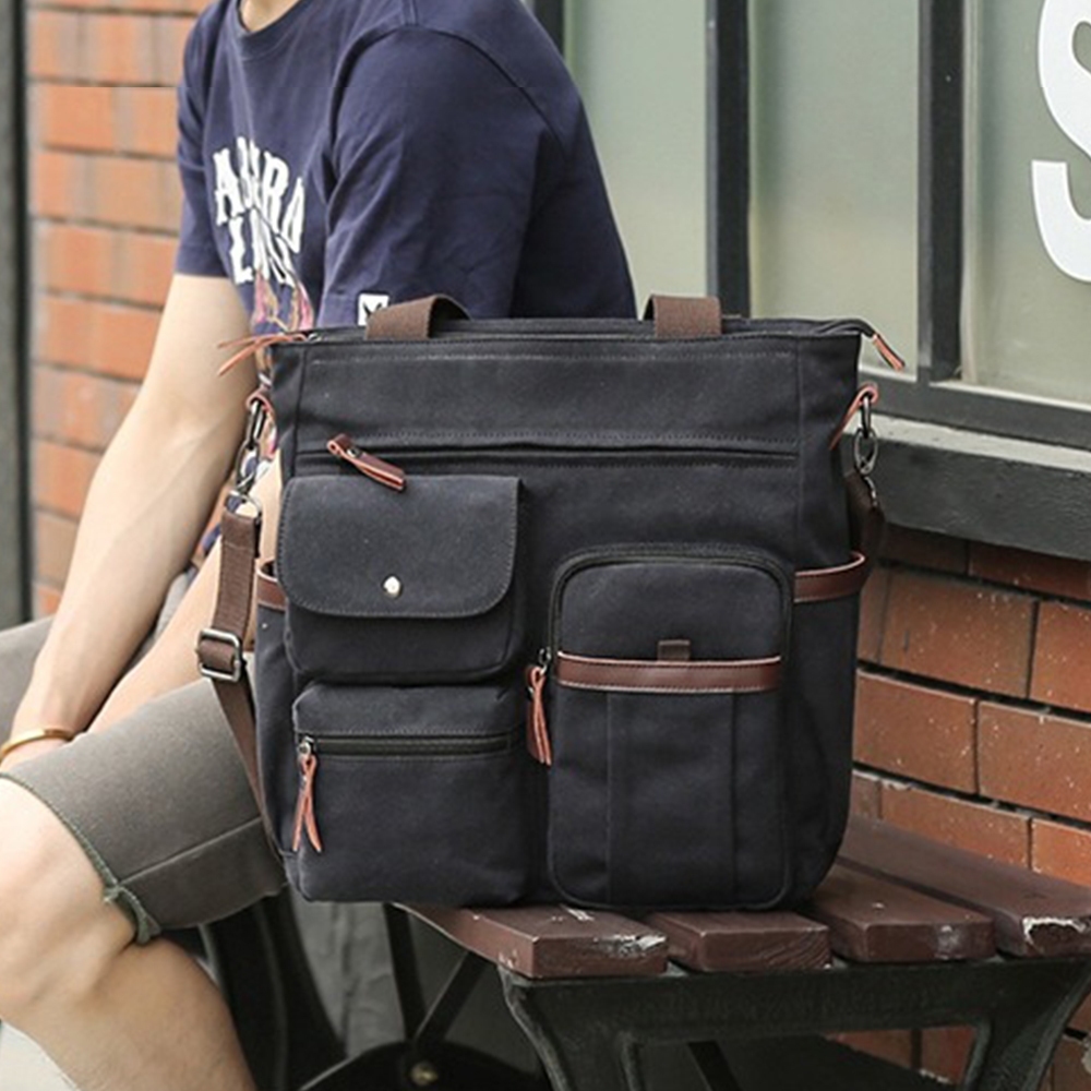 包包 帆布包 手提包 機能性包包 斜背包 電腦包 14吋電腦包 帆布手提包 筆電側背包 休閒包 A4包 男生禮物 298